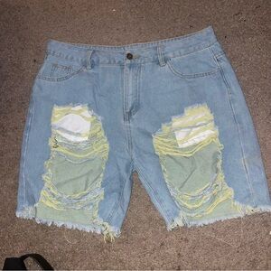 Stylish Distressed Denim Shorts for Men